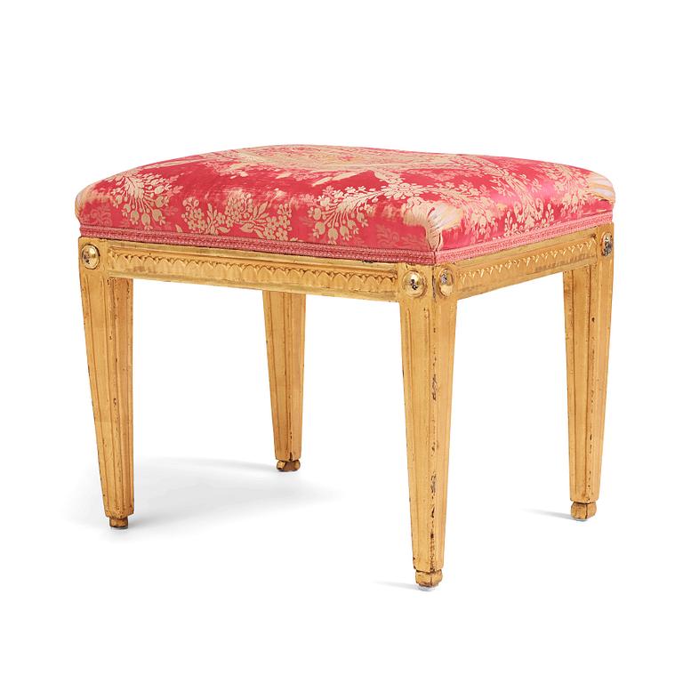 A Royal Gustavian stool by E Öhrmark.