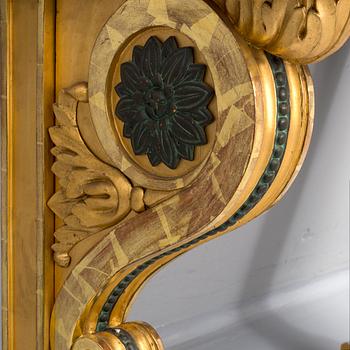 A Swedish Empire console table, early 19th century.