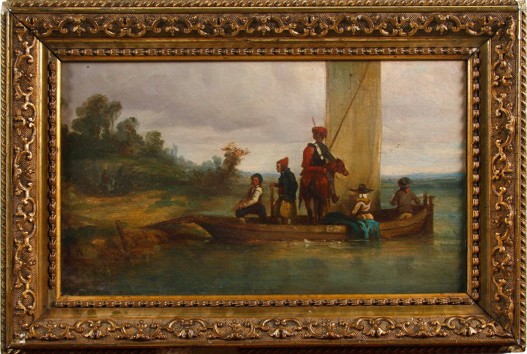 OKÄND KONSTNÄR, olja på duk, 1800-talets mitt.