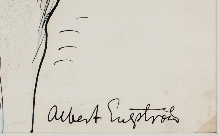 ALBERT ENGSTRÖM, tusch, 2 st, signerade.