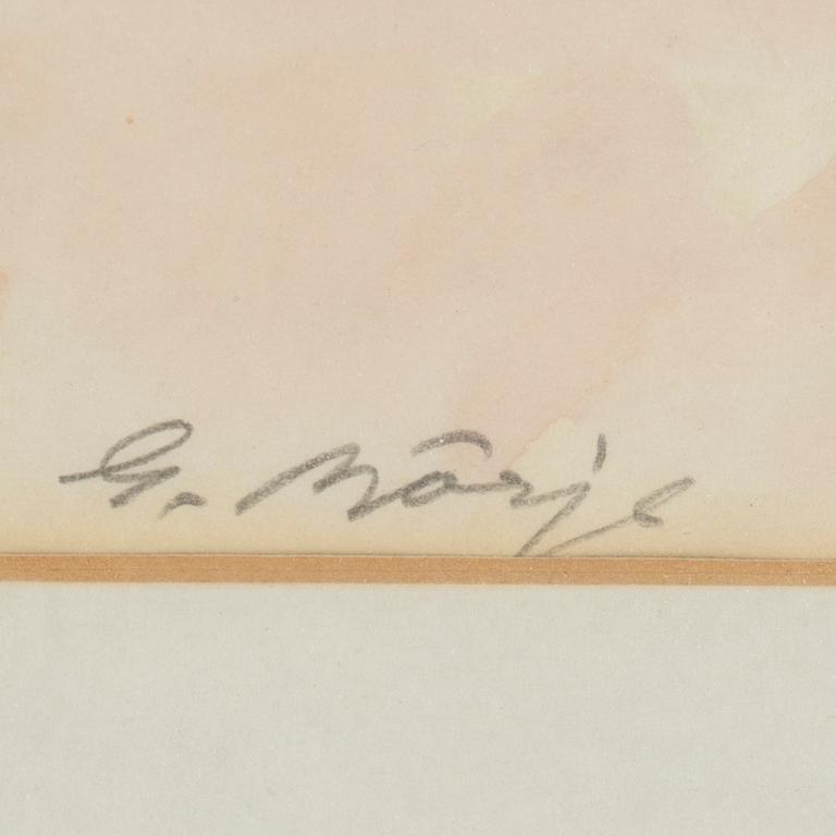 GIDEON BÖRJE, akvarell, signerad.