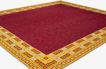 A tapestry weave carpet, c. 528 x 473 cm, signed Aubusson.