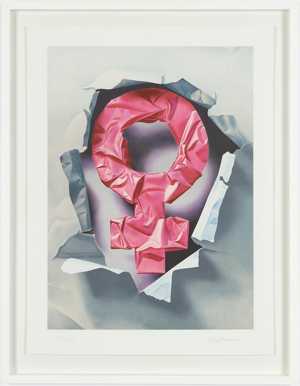 Yrjö Edelmann, "Female power wrapped in pink".
