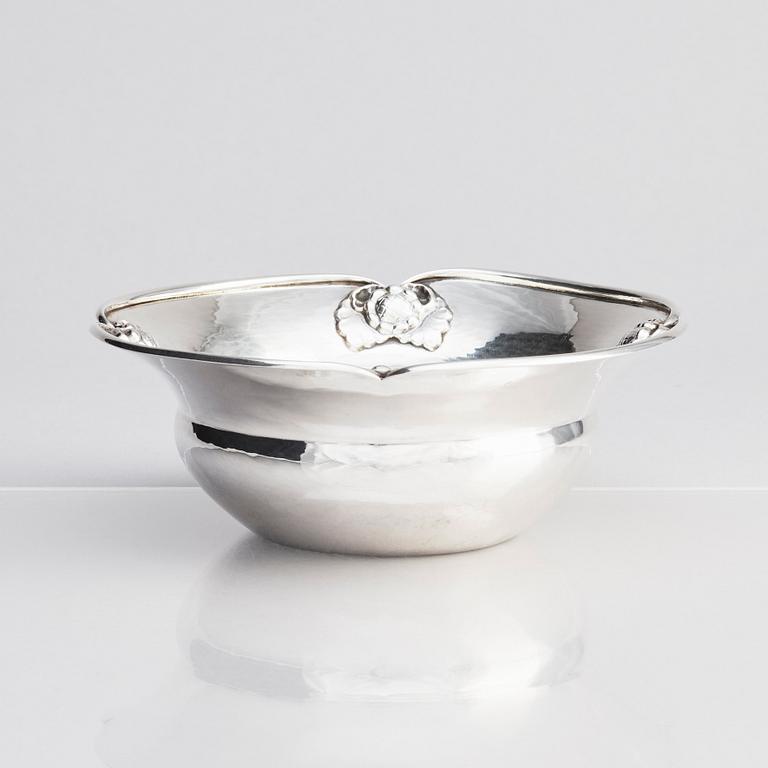 Georg Jensen, an 830/1000 silver bowl, Copenhagen 1918, Swedish importmarks GAB F, design nr 25.