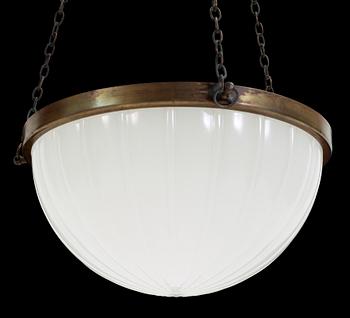 TAKAMPEL, glas och mässing, Jefferson, 1900-talets första hälft. Höjd 115 cm.