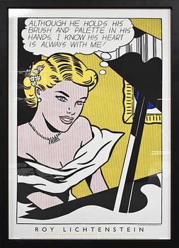 Roy Lichtenstein · ROY LICHTENSTEIN, efter, "Girl at Piano", färgserigrafi.