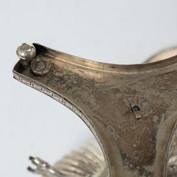 Adolf Zethelius, sockerskål med lock, silver, Stockholm 1813. Empire.
