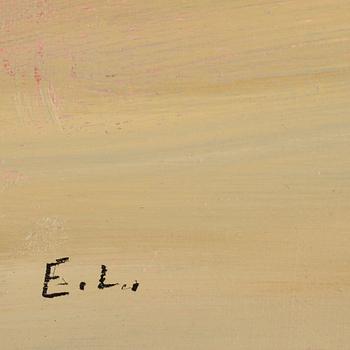 EVERT LUNDQUIST, olja på duk. Sign. Med dedikation och datering juni 1983 a tergo.