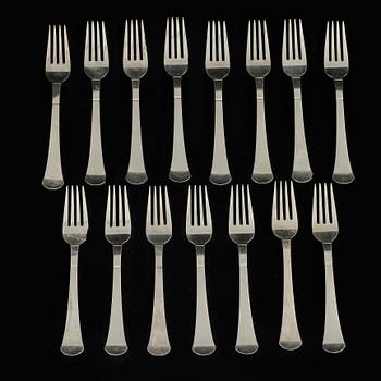 BESTICKSERVISDELAR, 45 st, silver, GAB, Stockholm, 1950/60-tal. Vikt 1 575 g.