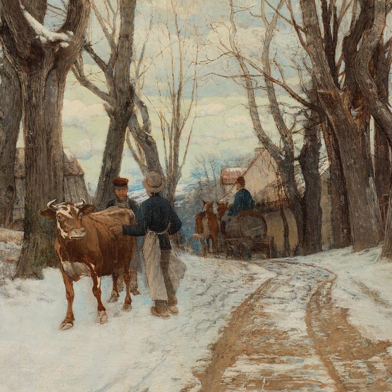 Victor Forssell, Winter road, Stockholm.