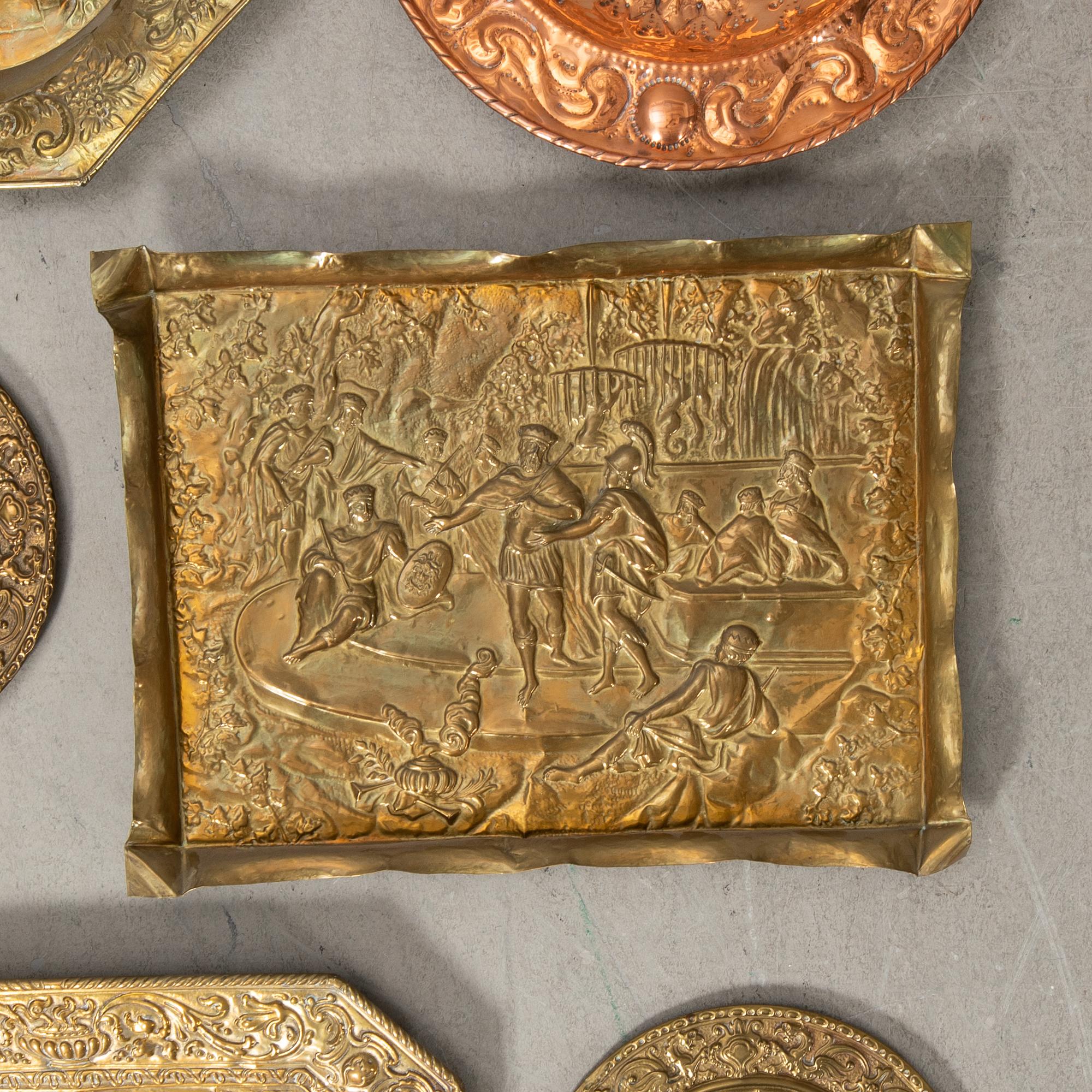 Wall plates 6 pcs Baroque/Renaissance style first half of the 20th century.