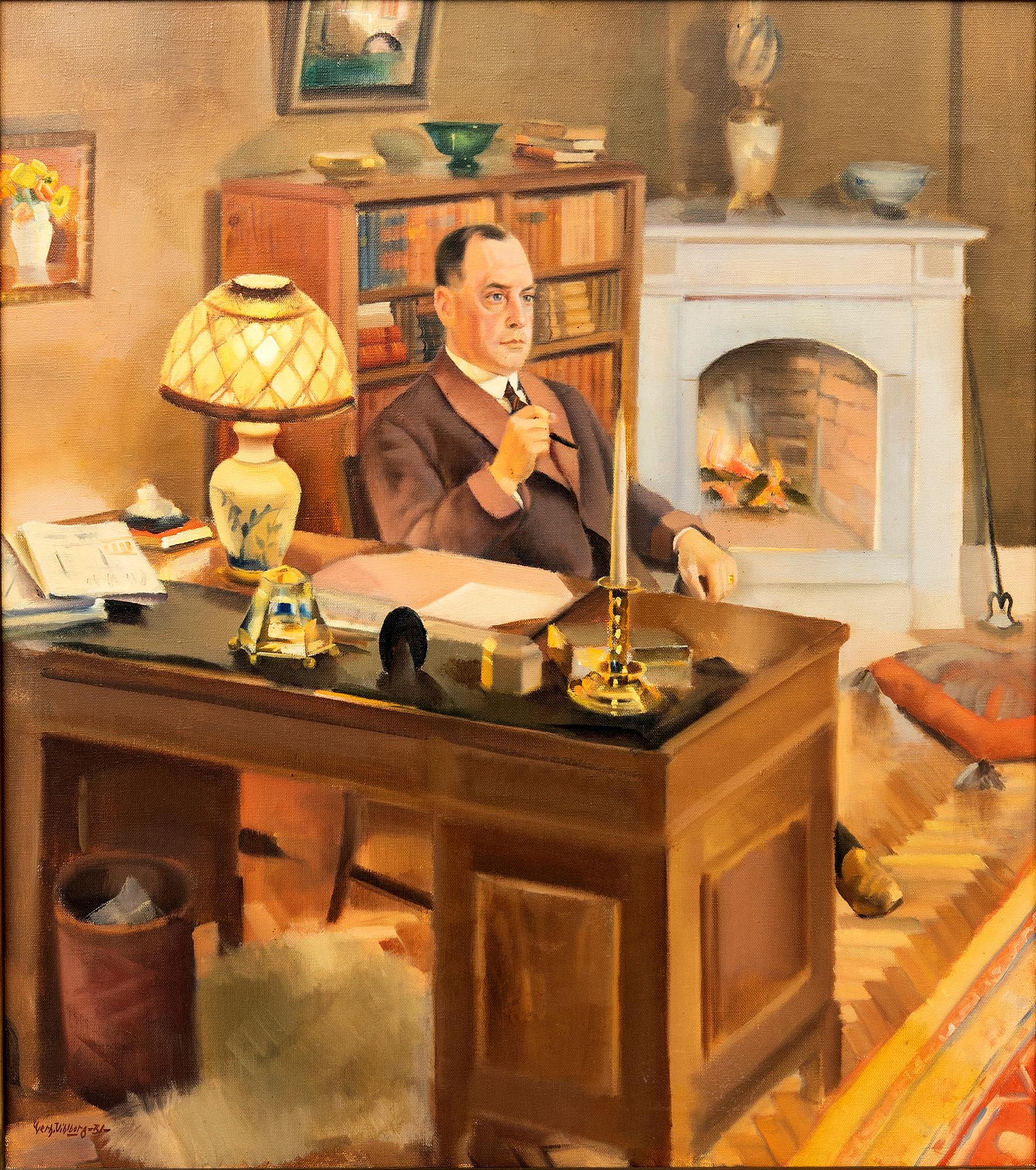 Gerhard Wihlborg, Self-portrait.