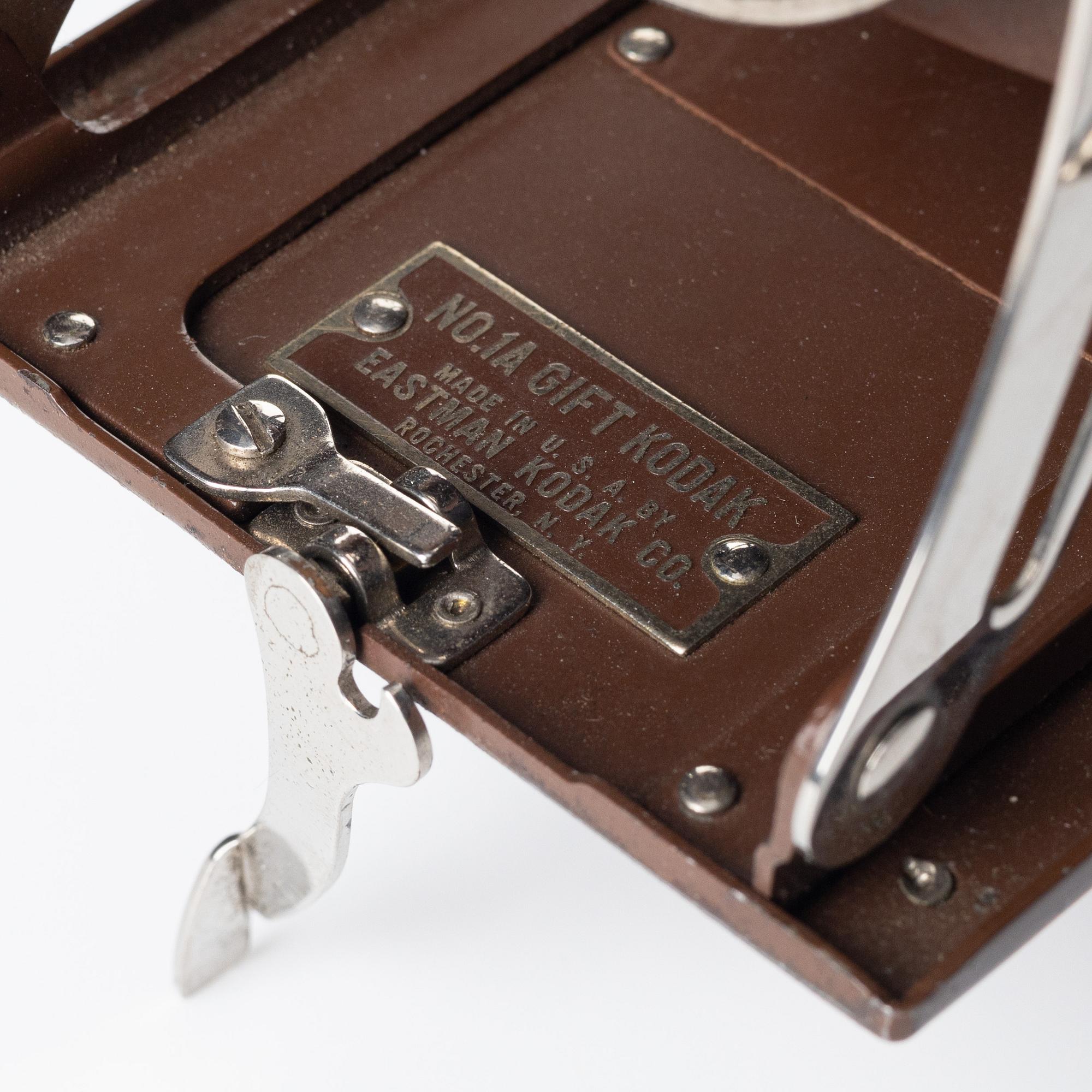 Walter Dorwin Teague, a folding camera in in a lacquered case, USA 1930s.