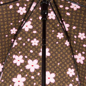 Louis Vuitton x Takashi Murakami, a 'Monogram Cherry Blossom' umbrella.