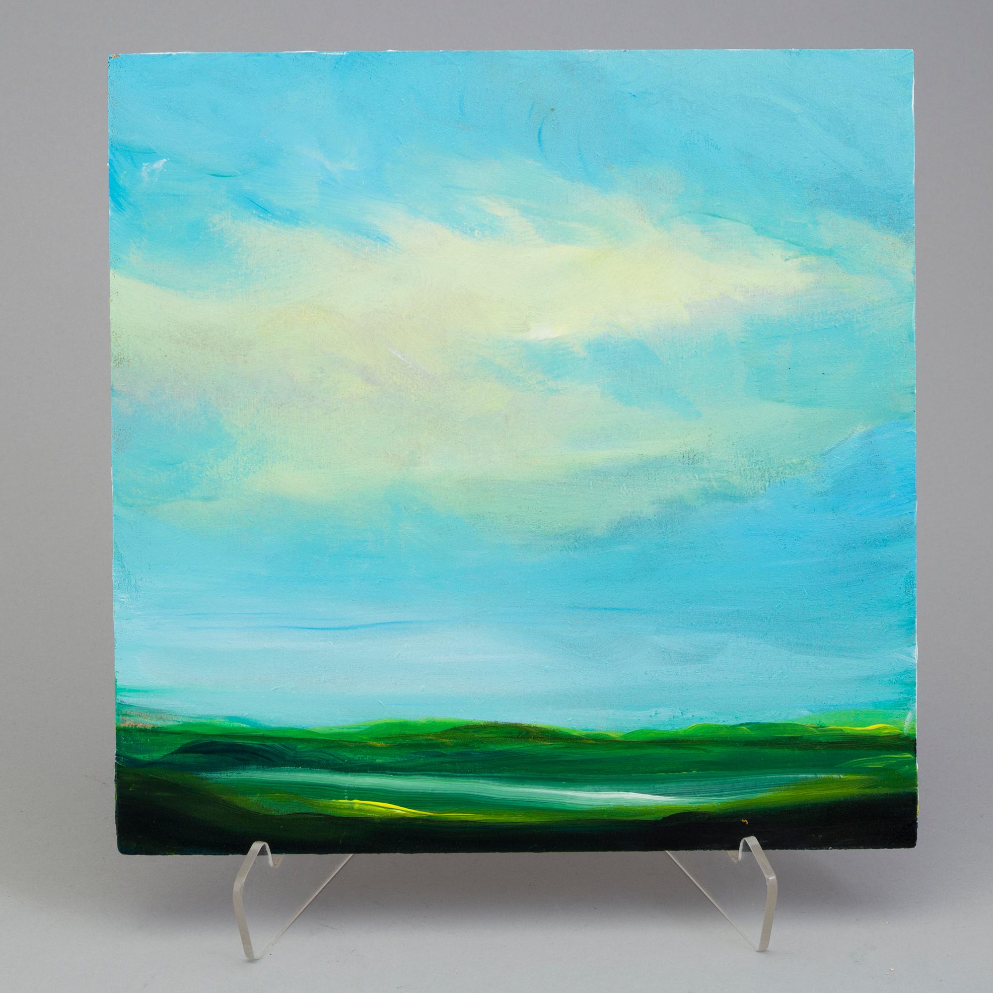 CECILIA HAUPT, oil on panel, signed a tergo.