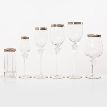 Versace, glass service, 46 pieces, "Medusa", Rosenthal.