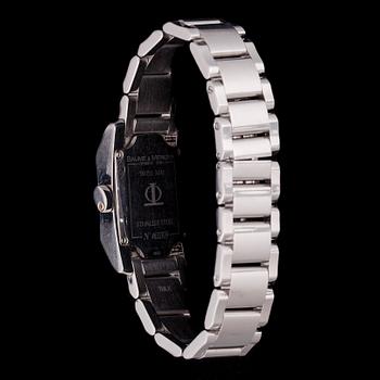 ARMBANDSUR, dam, Baume & Mercier Hampton, stål, pärlemor urtavla, 26 diamanter. 2008.