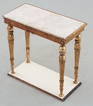 A late Gustavian early 19th century console table.