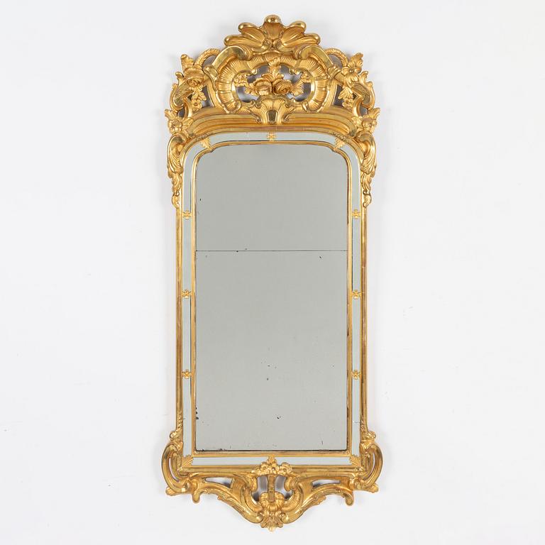 A Rococo mirror, second half of the 18th century.