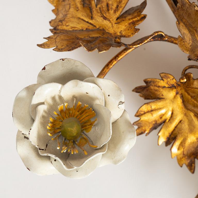 Wall lamps, a pair, Italy, second half of the 20th century.