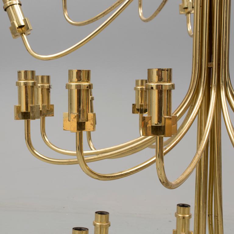 A Hans-Agne Jakobsson brass ceiling lamp, 1970's.