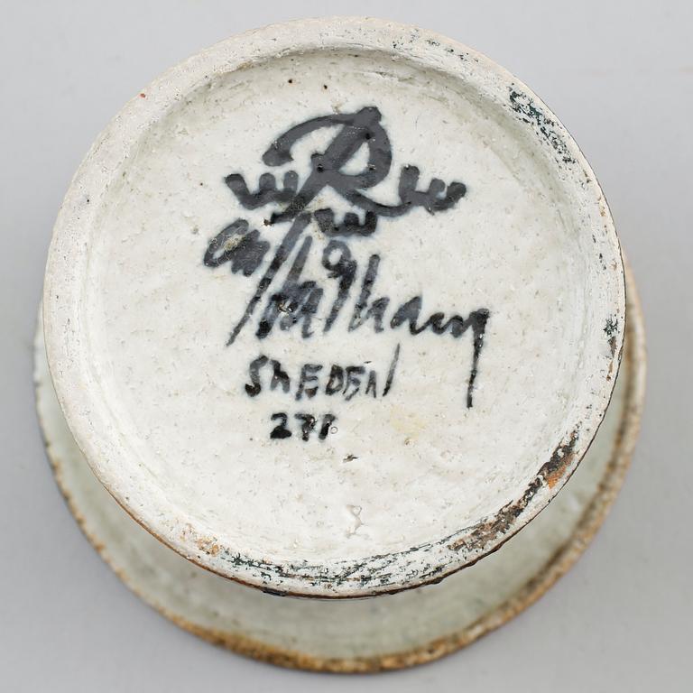 SKÅLAR, 3 st, SAMT VASER, 2 st, stengods, Carl-Harry Stålhane, Rörstrand.