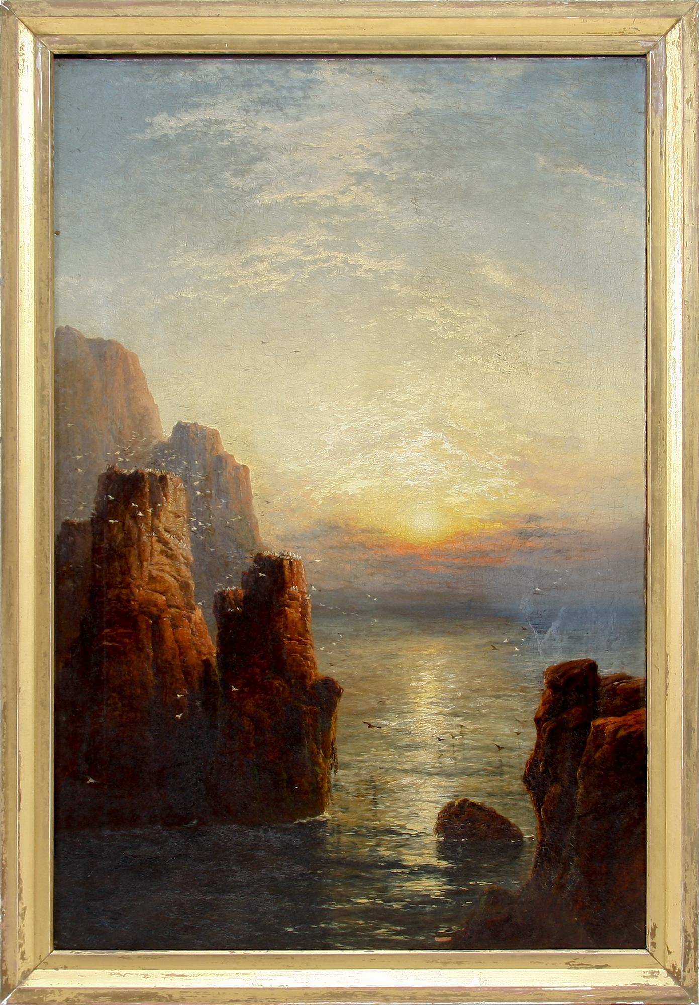 OKÄND KONSTNÄR, 2 st, olja på duk, England, bär sign o dat 1884 Newcastle of Tyne á tergo.