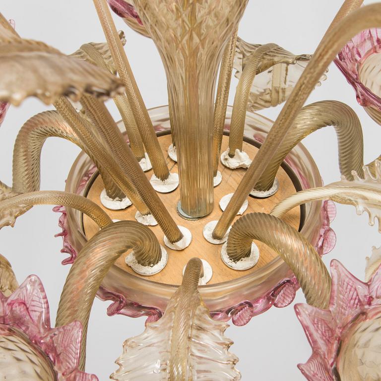 A mid-20th-century Venetian style chandelier, Murano.