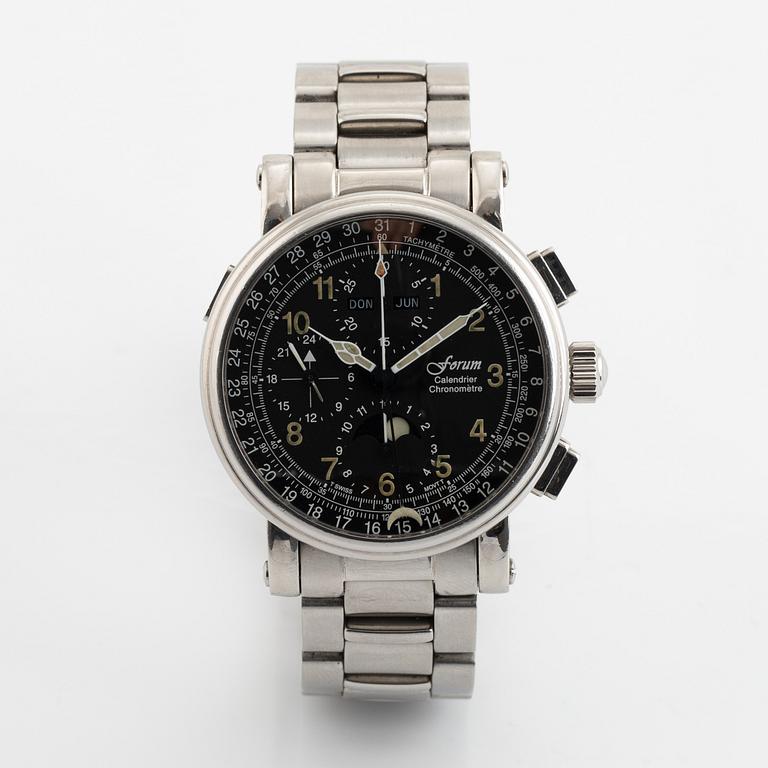 Uhren Forum, Calendrier, chronograph, wristwatch, 41 mm.