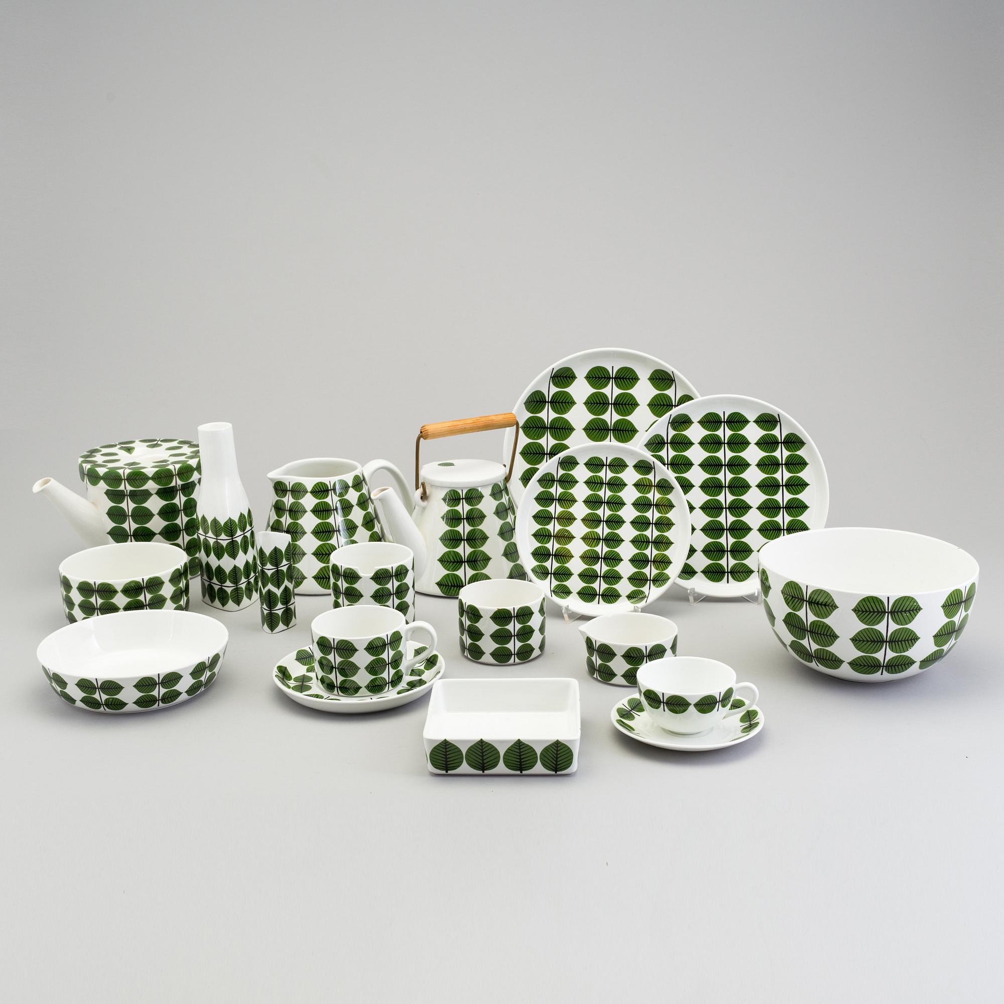 A 57 pieces service designed by Stig Lindberg for Gustavsberg, mid
