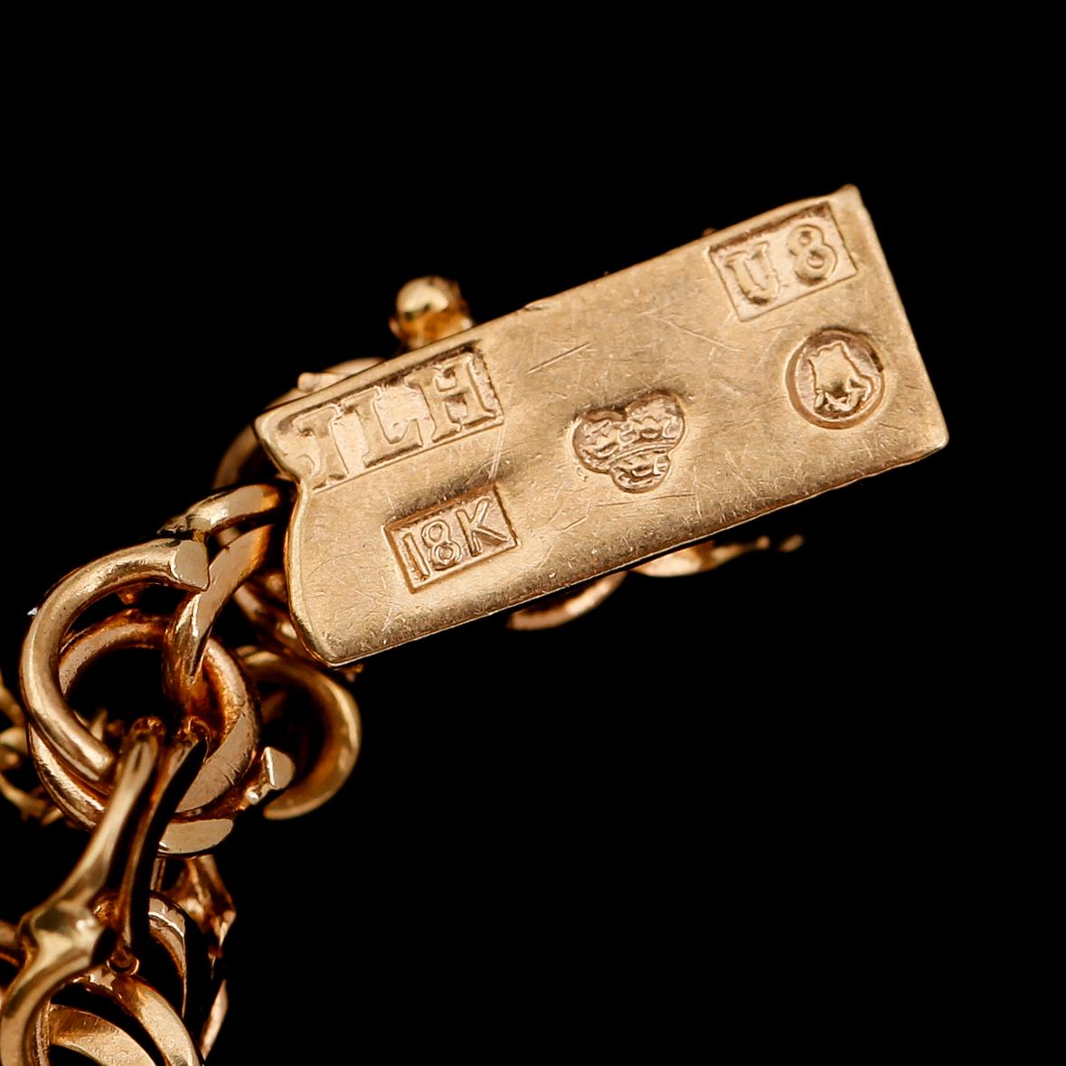 ARMBAND, 18 k guld, svenska stämplar, 1946. Vikt ca 7 g.