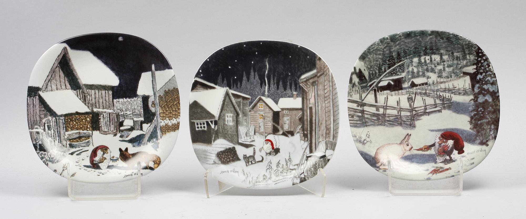 JULTALLRIKAR, 8 st, porslin, Guldkroken.