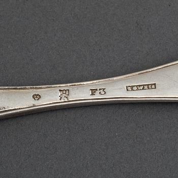 THREE SILVER TABLE SPOONS, Norrköping, first half of the 19th century. Weight ca 205 g.