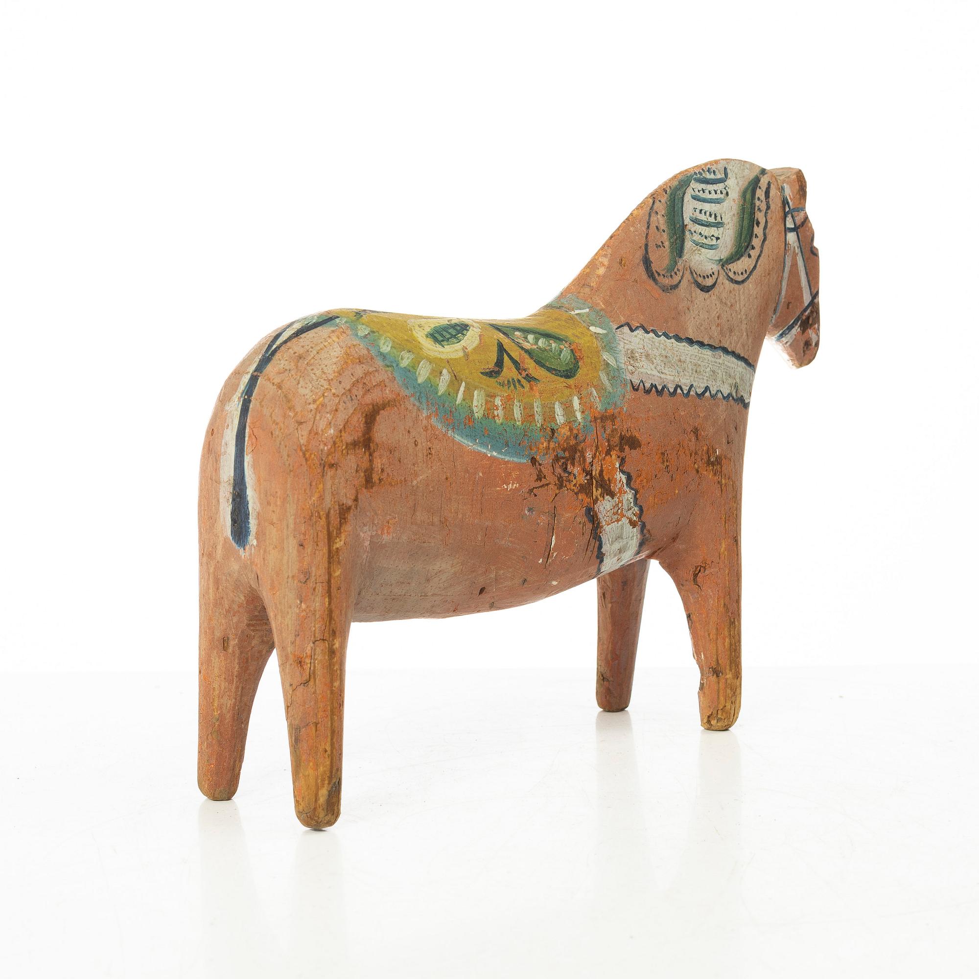 Dala horse. Folk art. First half of the 20th century.