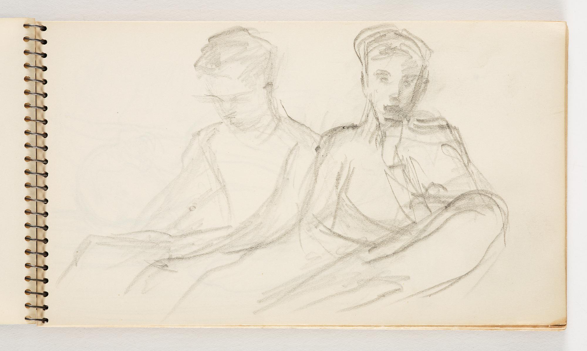 Lotte Laserstein, 4 skissböcker med blyertsteckningar.