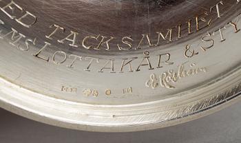 LJUSSTAKAR, ett par, silver, Eric Råström, C.G Råström, Stockholm, 1955, vikt ca 348 gram.