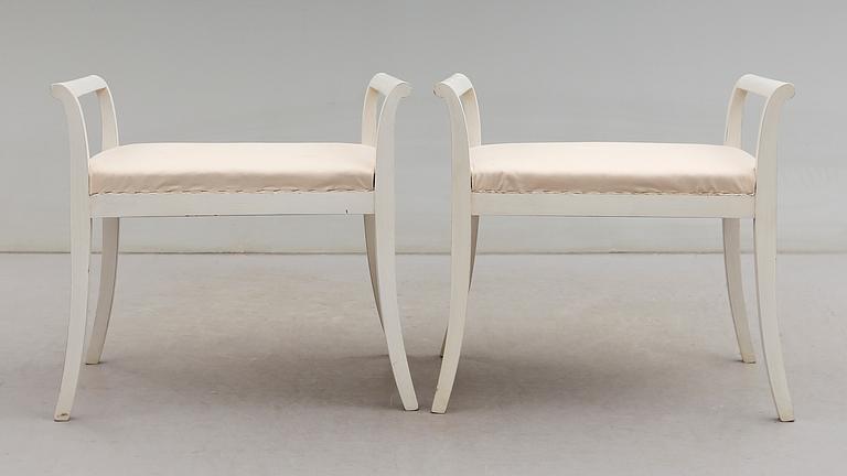 TABURETTER, 1 par, tidigt 1900-tal.