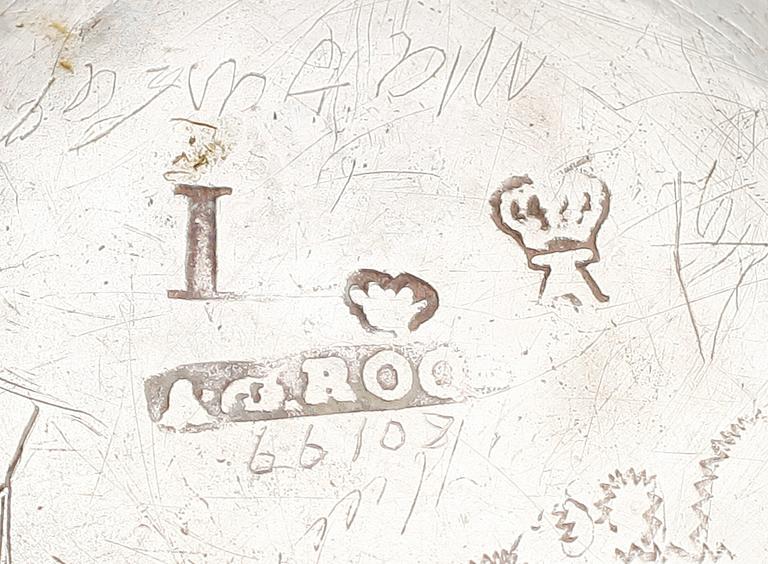 BÄGARE, silver, Anders Gottfrid Roos, Åbo 1818. Vikt ca 68 gram.