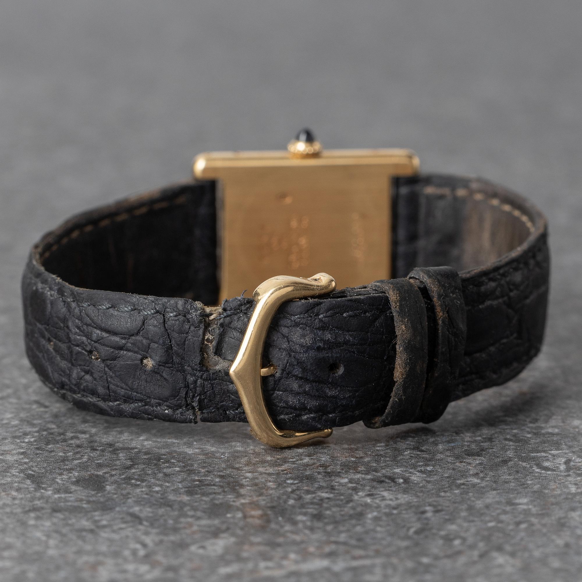 Cartier, Tank Louis, "Guilloché Dial", ca 2000.