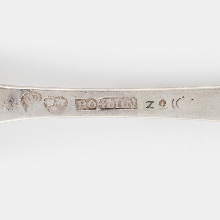 Matskedar, 10 st, silver, 1800-tal.