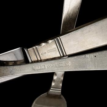 BESTICKSERVIS, 31 delar, silver, "Rosenholm", GAB, 1963-1986. Total vikt ca 1440 gram.