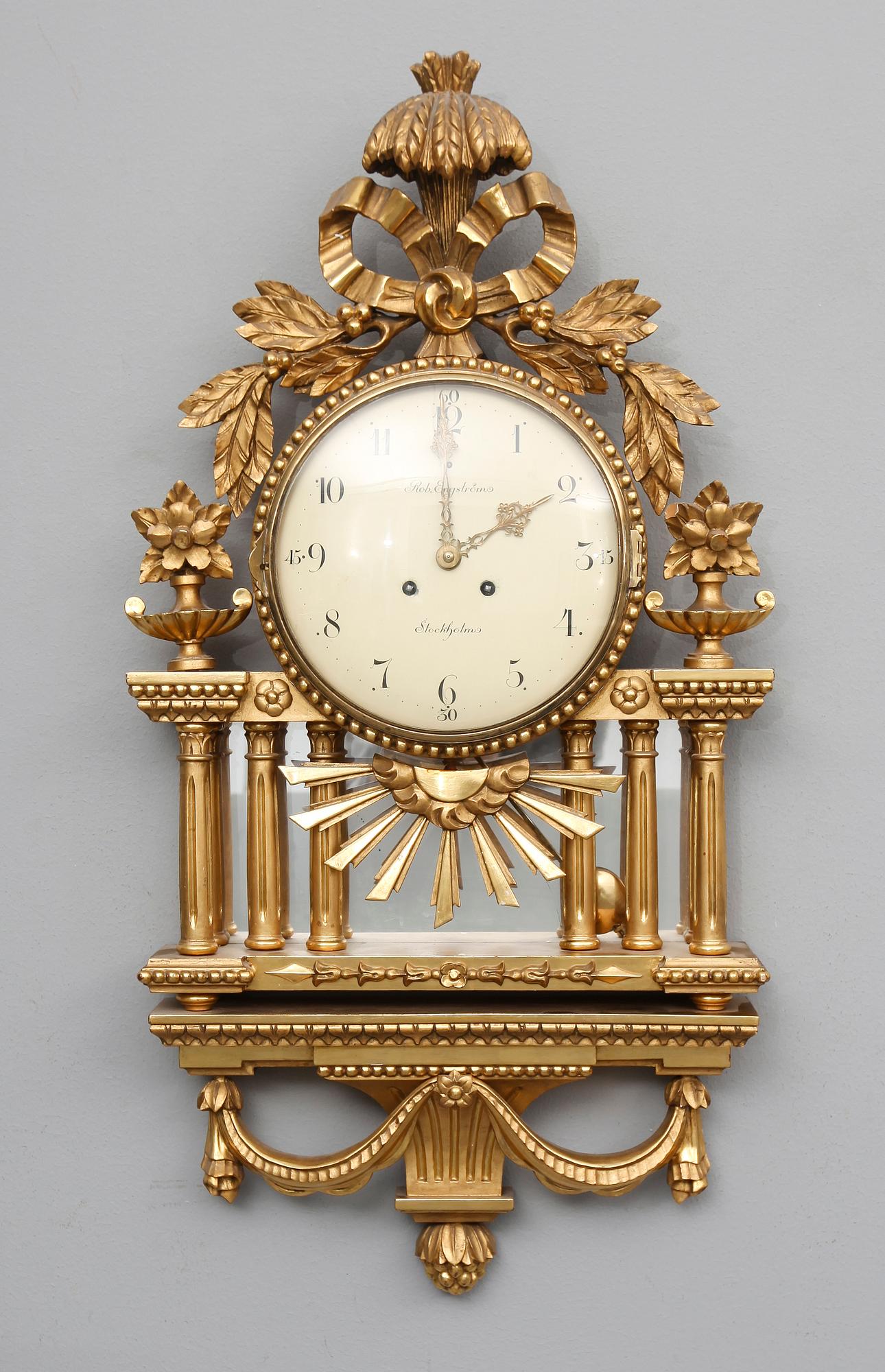 VÄGGPENDYL, gustaviansk stil, 1900-talets första hälft.