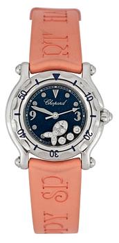 812. CHOPARD, 'Happy Sport', quartz, stål med briljantslipade diamanter, c. 2000.