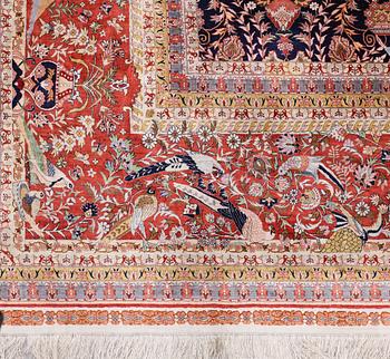 Carpet, Oriental silk, 373 x 274 cm.