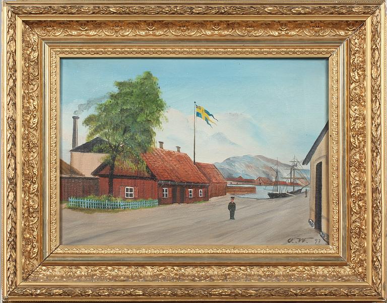 OKÄND KONSTNÄR, 2 st, olja på duk, monogramsignerade och daterade "97" (1897).