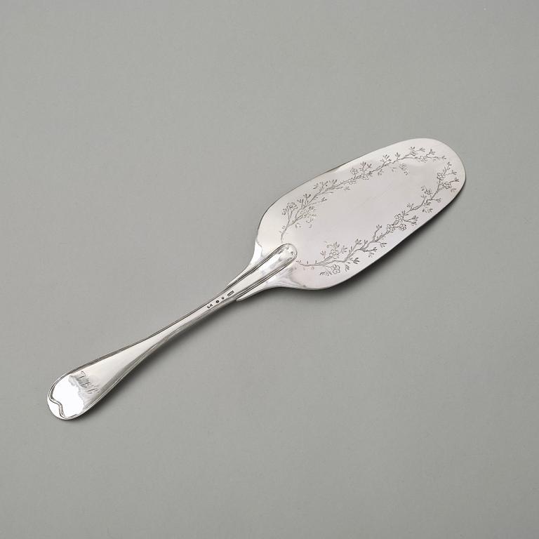 Pehr Olof Bäckström, tårtspade, silver, Gävle 1821.