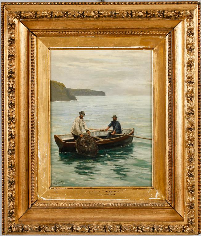 OKÄND KONSTNÄR, olja på pannå, sign Pethybridge, England, 1800-tal.