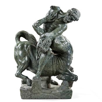 1326. Hercules and the Centaur Nessus, Italy 18/19th century, serpentine stone.