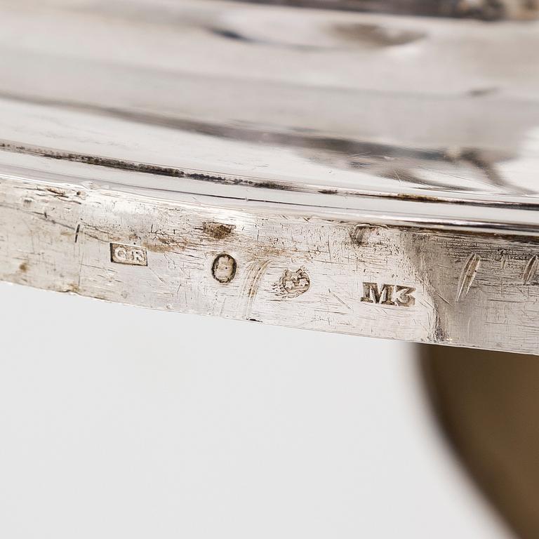 Gustaf Folcker, A silver sugar box, Stockholm 1818.