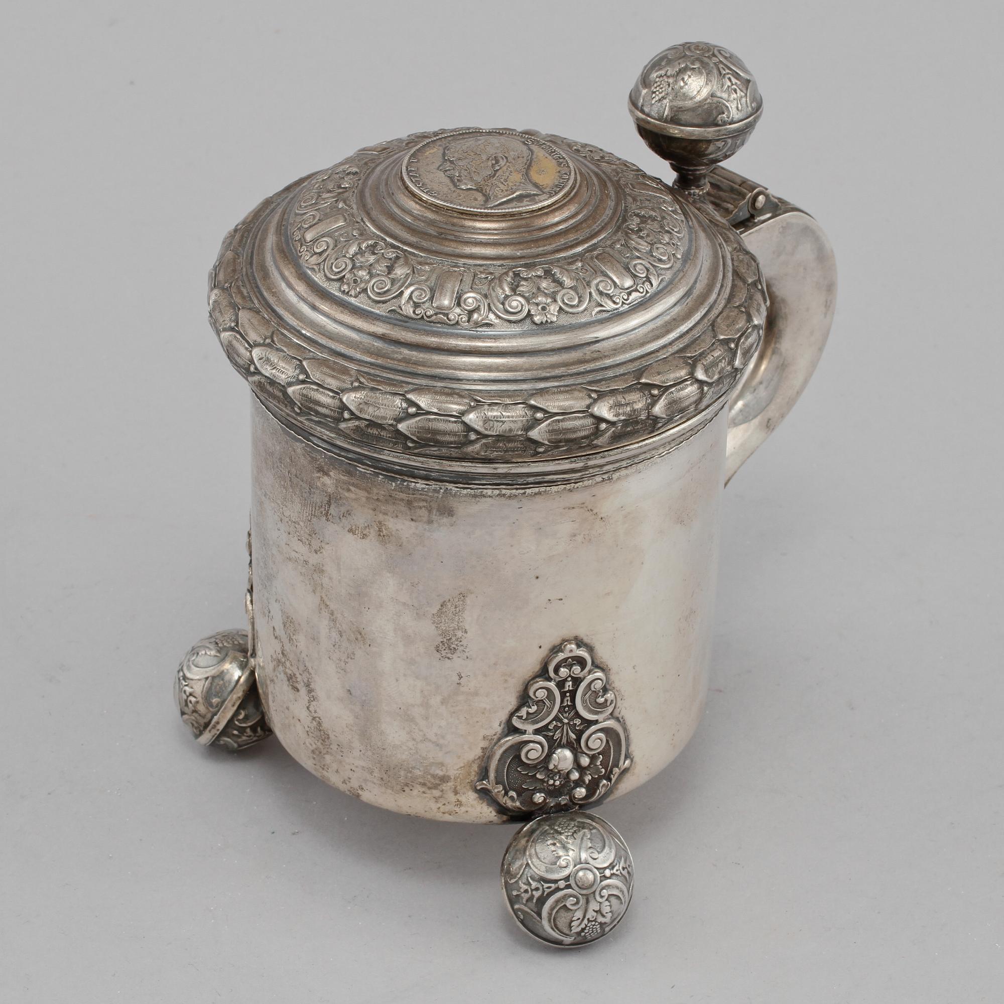 STOP, silver, Carl Gustaf Hallberg, Stockholm, 1943. Vikt 580 g.